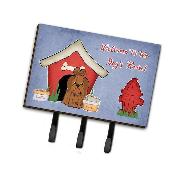 Carolines Treasures Dog House Collection Shih Tzu Silver and Chocolate Leash or Key Holder - BB2840TH68