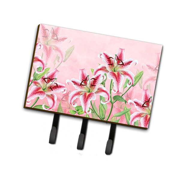 Carolines Treasures Pink Lillies Leash or Key Holder - BB7446TH68
