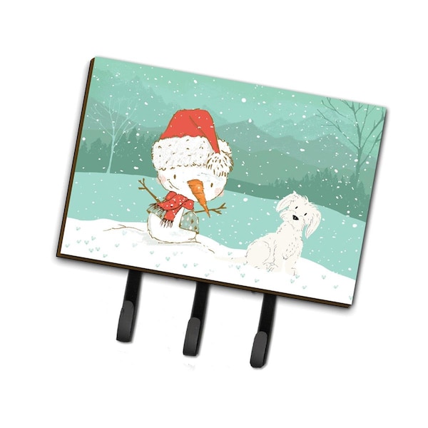 Carolines Treasures Maltese Snowman Christmas Leash or Key Holder - CK2094TH68