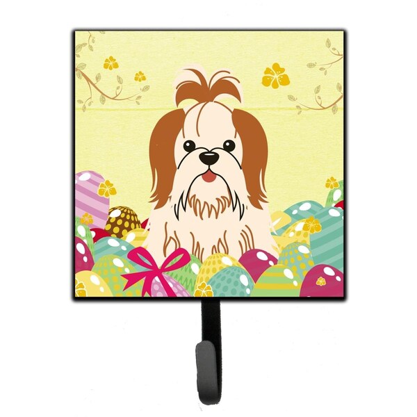 Carolines Treasures Easter Eggs Shih Tzu Red White Leash or Key Holder - BB6087SH4
