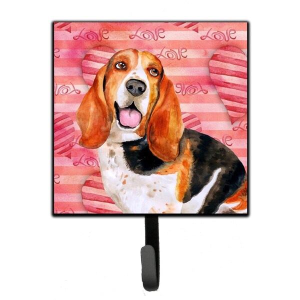 Carolines Treasures Basset Hound Love Leash or Key Holder - BB9791SH4