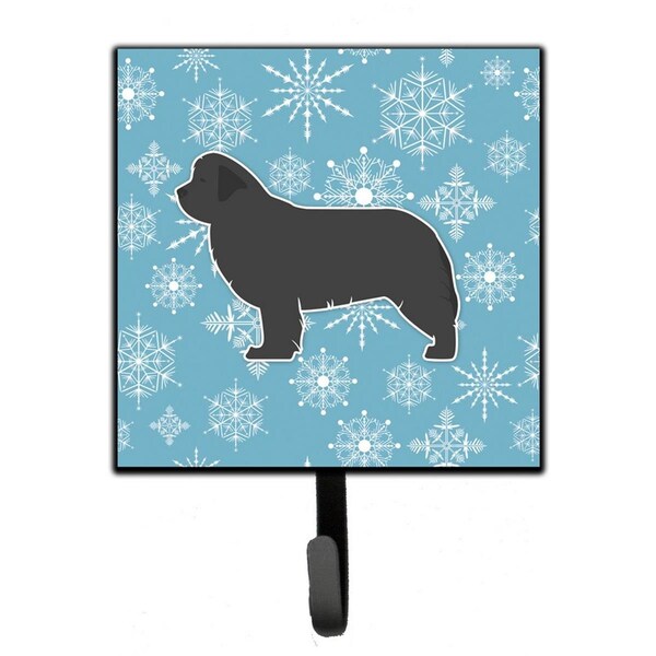 Carolines Treasures Winter Snowflake Newfoundland Leash or Key Holder - BB3564SH4
