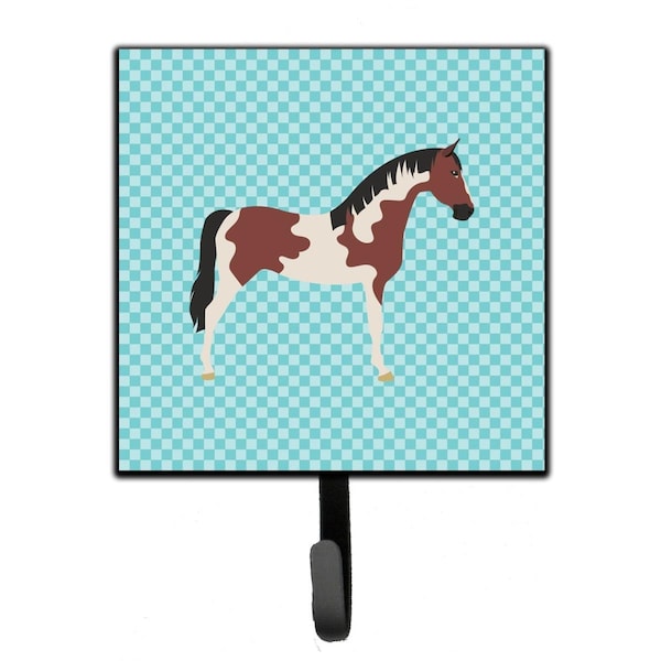Carolines Treasures Pinto Horse Blue Check Leash or Key Holder - BB8081SH4