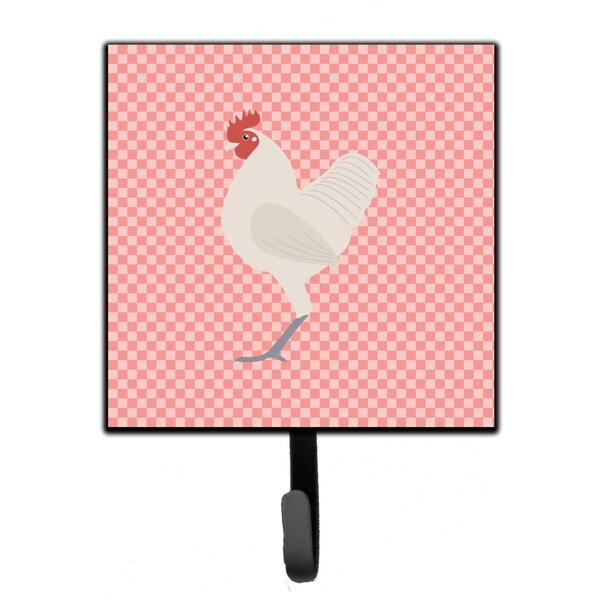 Carolines Treasures German Langshan Chicken Pink Check Leash or Key Holder - BB7837SH4