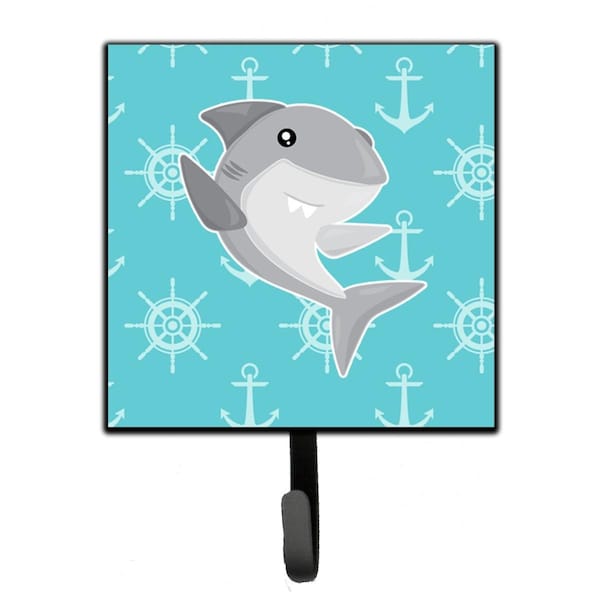 Carolines Treasures Shark on Blue Nautical Leash or Key Holder - BB6940SH4
