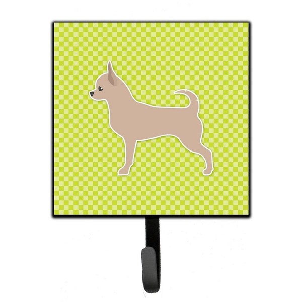 Micasa Chihuahua Checkerboard Green Leash or Key Holder - MI221825
