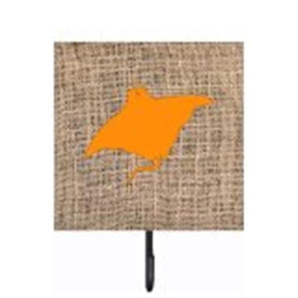 Carolines Treasures Manta Ray Burlap And Orange Leash Or Key Holder - BB1014-BL-OR-SH4