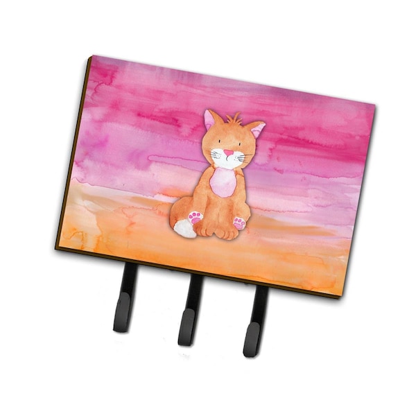 Carolines Treasures Orange Cat Watercolor Leash or Key Holder - BB7354TH68