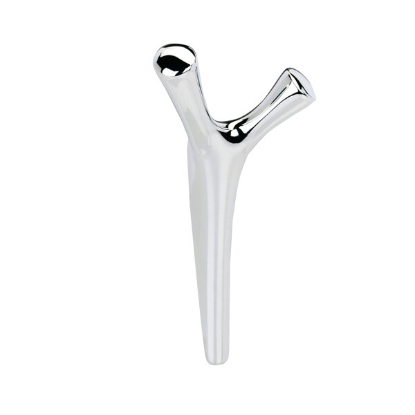 Amerock Kodiak Contemporary Double Prong Polished Chrome Wall Hook - HBX3701726
