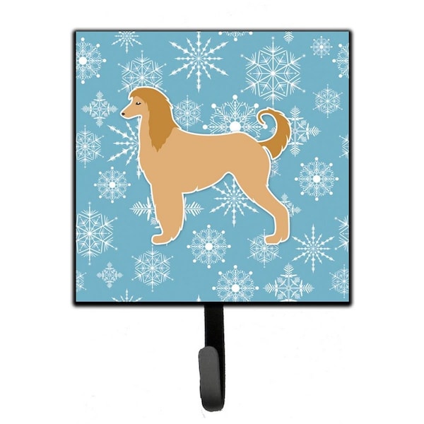 Carolines Treasures Winter Snowflake Afghan Hound Leash or Key Holder - BB3506SH4