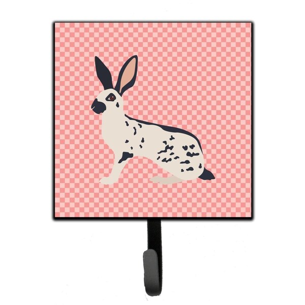 Carolines Treasures English Spot Rabbit Pink Check Leash or Key Holder - BB7961SH4