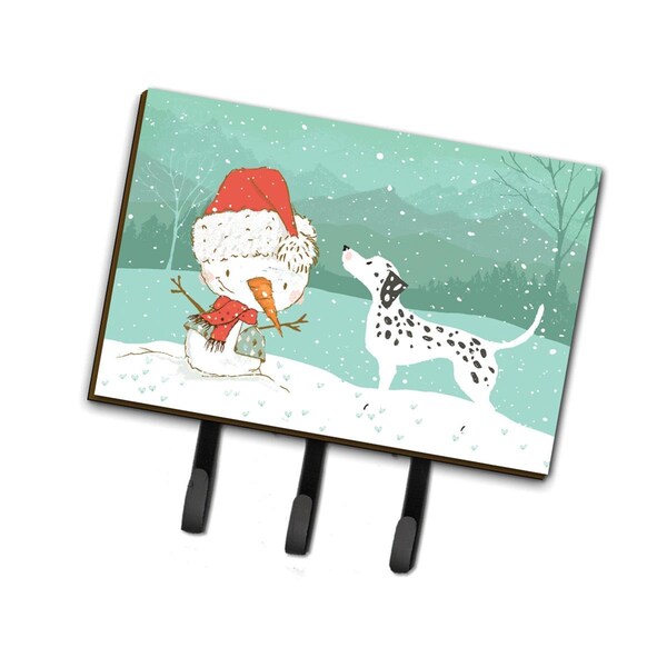 Carolines Treasures Dalmatian & Snowman Christmas Leash or Key Holder - CK2037TH68