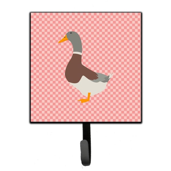 Carolines Treasures Saxony Sachsenente Duck Pink Check Leash or Key Holder - BB7863SH4