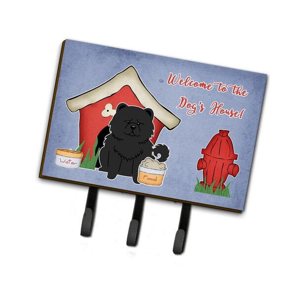 Carolines Treasures Dog House Collection Chow Chow Black Leash or Key Holder - BB2897TH68