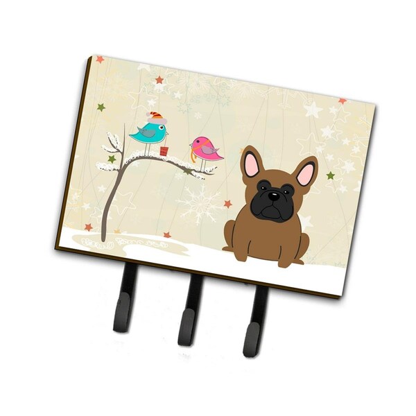 Jensendistributionservices Christmas Presents Between Friends French Bulldog Brown Leash or Key Holder - MI1714976