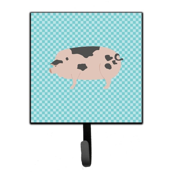 Carolines Treasures Gloucester Old Spot Pig Blue Check Leash or Key Holder - BB8114SH4