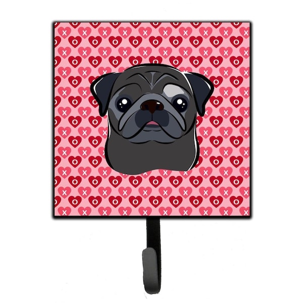 Jensendistributionservices Black Pug Hearts Leash or Key Holder - MI2102441
