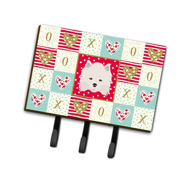 Carolines Treasures 6 x 2 x 9 in. American Eskimo Love Leash or Key Holder - CK5181TH68
