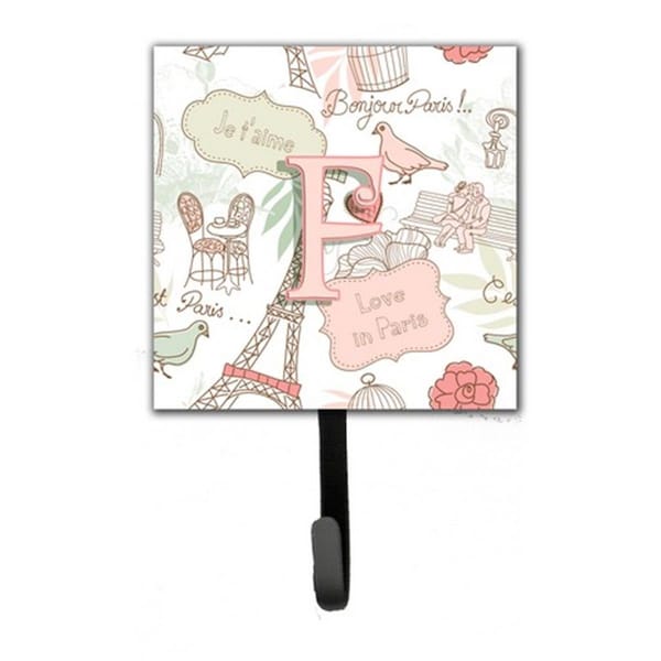 Jensendistributionservices Letter F Love In Paris Pink Leash & Key Holder - MI1656795