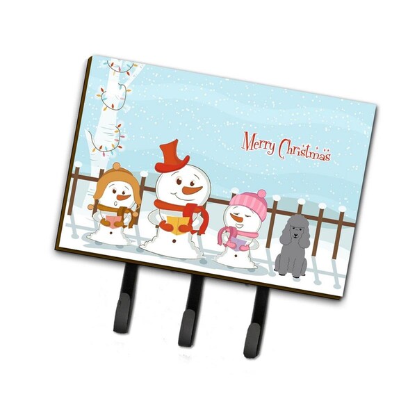 Carolines Treasures Merry Christmas Carolers Poodle Silver Leash or Key Holder - BB2399TH68