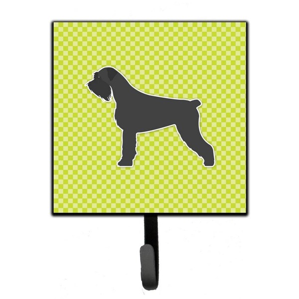 Micasa Giant Schnauzer Checkerboard Green Leash or Key Holder - MI221827