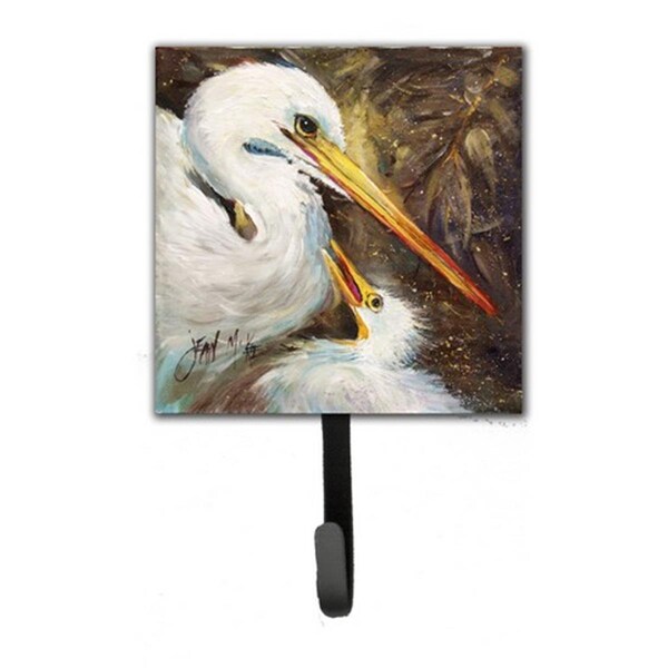 Jensendistributionservices White Egret Feeding Baby Leash & Key Holder - MI1725066