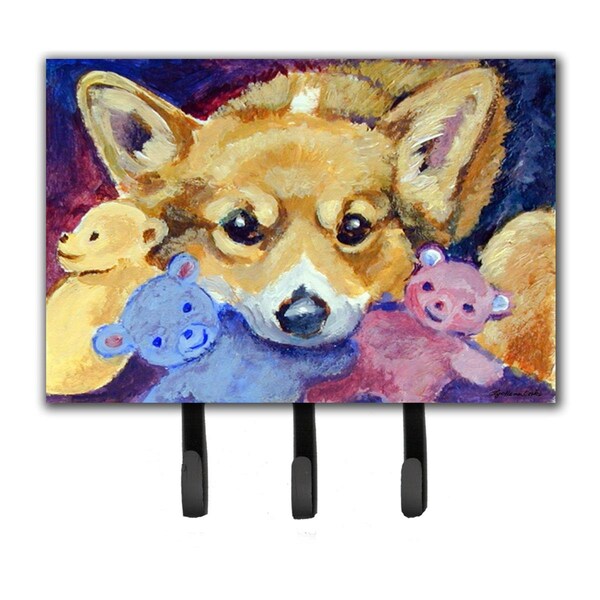 Carolines Treasures Corgi With all the toys Leash or Key Holder - 7431TH68