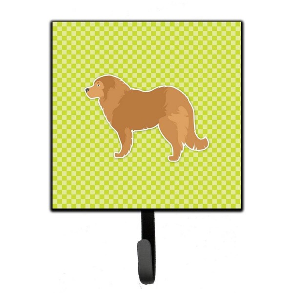 Carolines Treasures Caucasian Shepherd Dog Checkerboard Green Leash or Key Holder - BB3825SH4