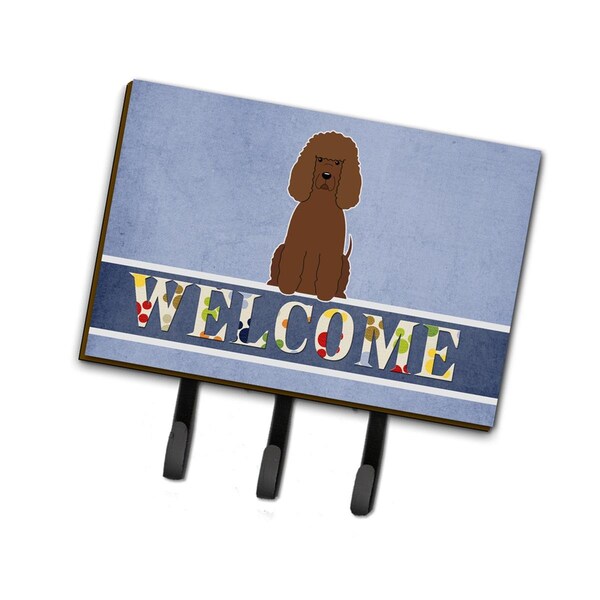 Carolines Treasures Irish Water Spaniel Welcome Leash or Key Holder - BB5644TH68