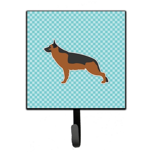 Carolines Treasures German Shepherd Checkerboard Blue Leash or Key Holder - BB3724SH4