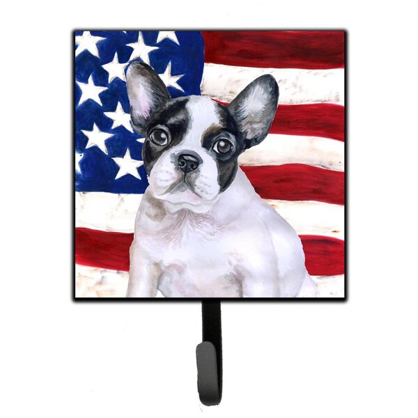 Carolines Treasures French Bulldog Black White Patriotic Leash or Key Holder - BB9710SH4