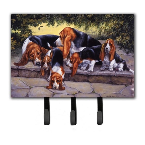 Micasa Basset Hound PuppiesMomma & Daddy Leash or Key Holder - MI254118