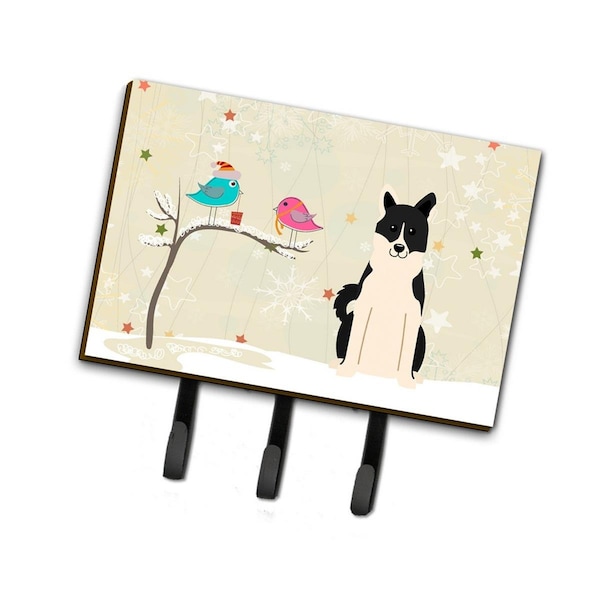 Jensendistributionservices Christmas Presents Between Friends Russo-European Laika Spitz Leash or Key Holder - MI2100710