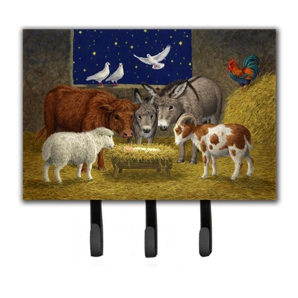Micasa Animals at Crib Nativity Christmas Scene Leash or Key Holder - MI632936
