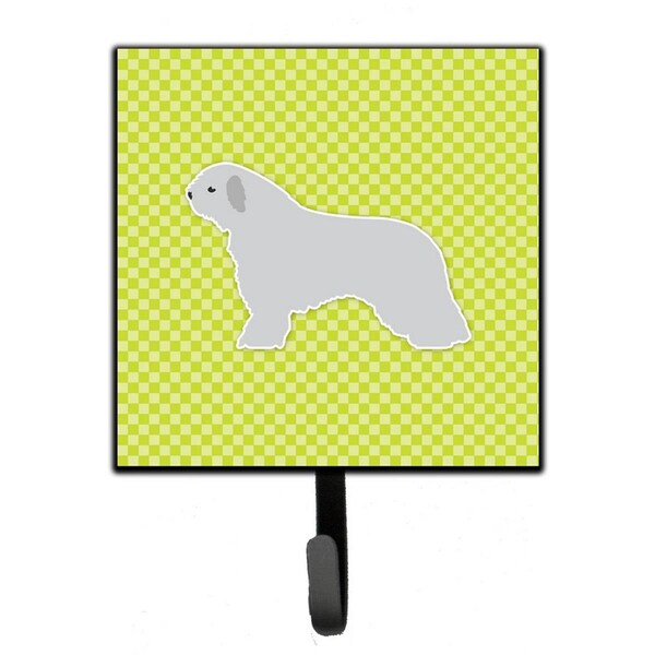 Jensendistributionservices Spanish Water Dog Checkerboard Green Leash or Key Holder - MI1706655
