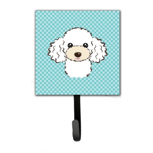 Micasa Checkerboard Blue White Poodle Leash & Key Holder - MI250322