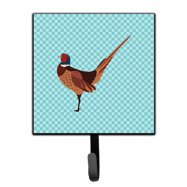 Jensendistributionservices Ring-necked Common Pheasant Blue Check Leash or Key Holder - MI1657161