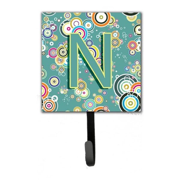 Jensendistributionservices Letter N Circle Circle Teal Initial Alphabet Leash & Key Holder - MI1658551