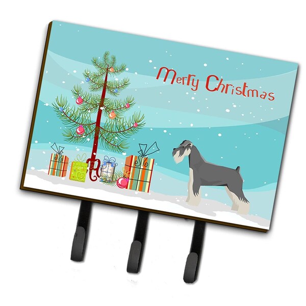 Carolines Treasures Schnauzer Christmas Tree Leash or Key Holder - CK3559TH68