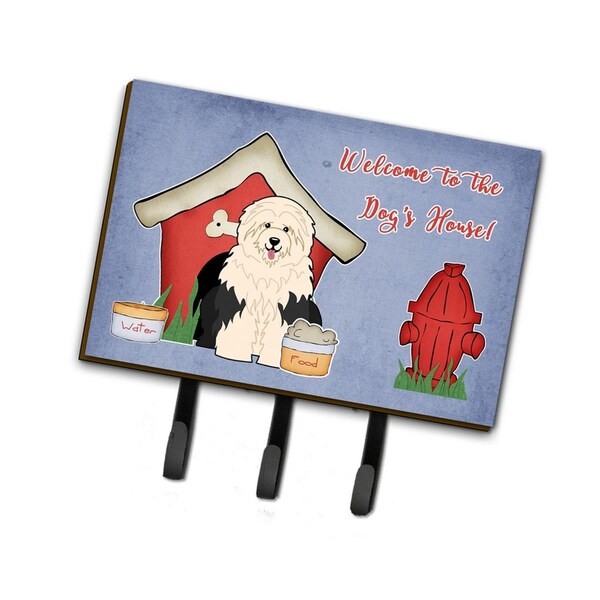 Carolines Treasures Dog House Collection Old English Sheepdog Leash or Key Holder - BB2850TH68