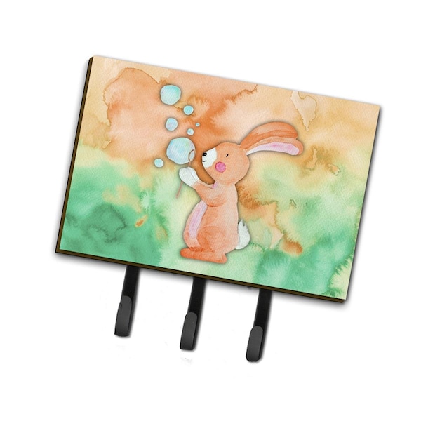 Carolines Treasures Rabbit & Bubbles Watercolor Leash or Key Holder - BB7349TH68