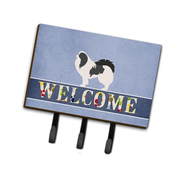 Carolines Treasures Japanese Chin Welcome Leash or Key Holder - BB5541TH68