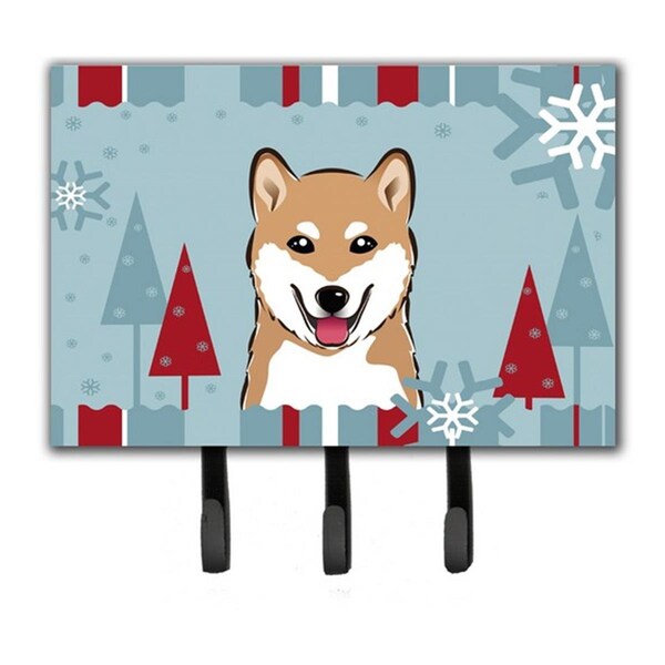 Jensendistributionservices Winter Holiday Shiba Inu Leash & Key Holder - MI1721050