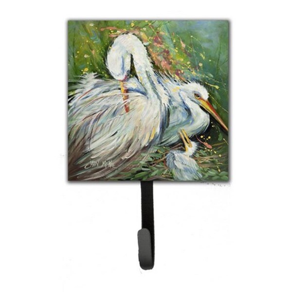 Jensendistributionservices White Egret In The Rain Leash & Key Holder - MI2088621