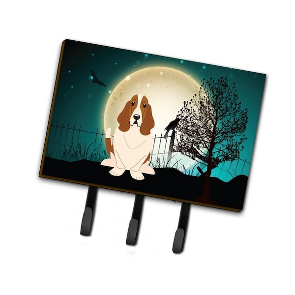 Carolines Treasures Halloween Scary Basset Hound Leash or Key Holder - BB2211TH68