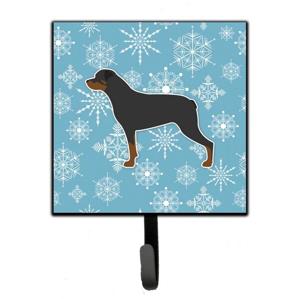 Carolines Treasures Winter Snowflake Rottweiler Leash or Key Holder - BB3566SH4