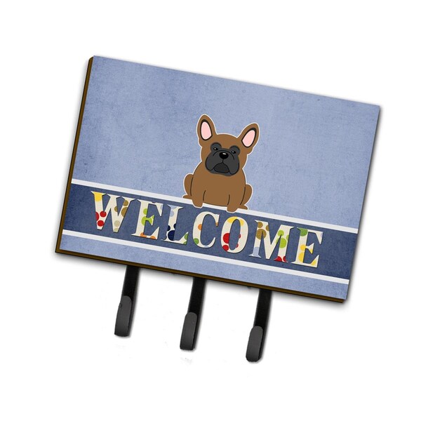 Carolines Treasures French Bulldog Brown Welcome Leash or Key Holder - BB5594TH68
