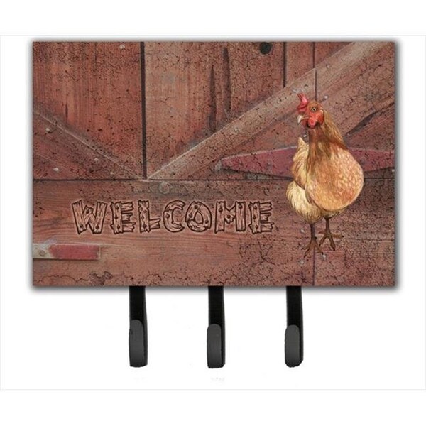Carolines Treasures Carolines Treasures SB3075TH68 Welcome Chicken Leash Or Key Holder - SB3075TH68