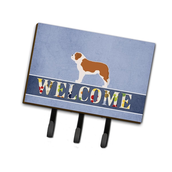 Carolines Treasures Saint Bernard Welcome Leash or Key Holder - BB5580TH68