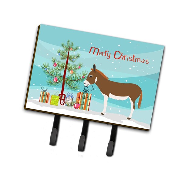 Carolines Treasures Miniature Mediterranian Donkey Christmas Leash or Key Holder - BB9214TH68